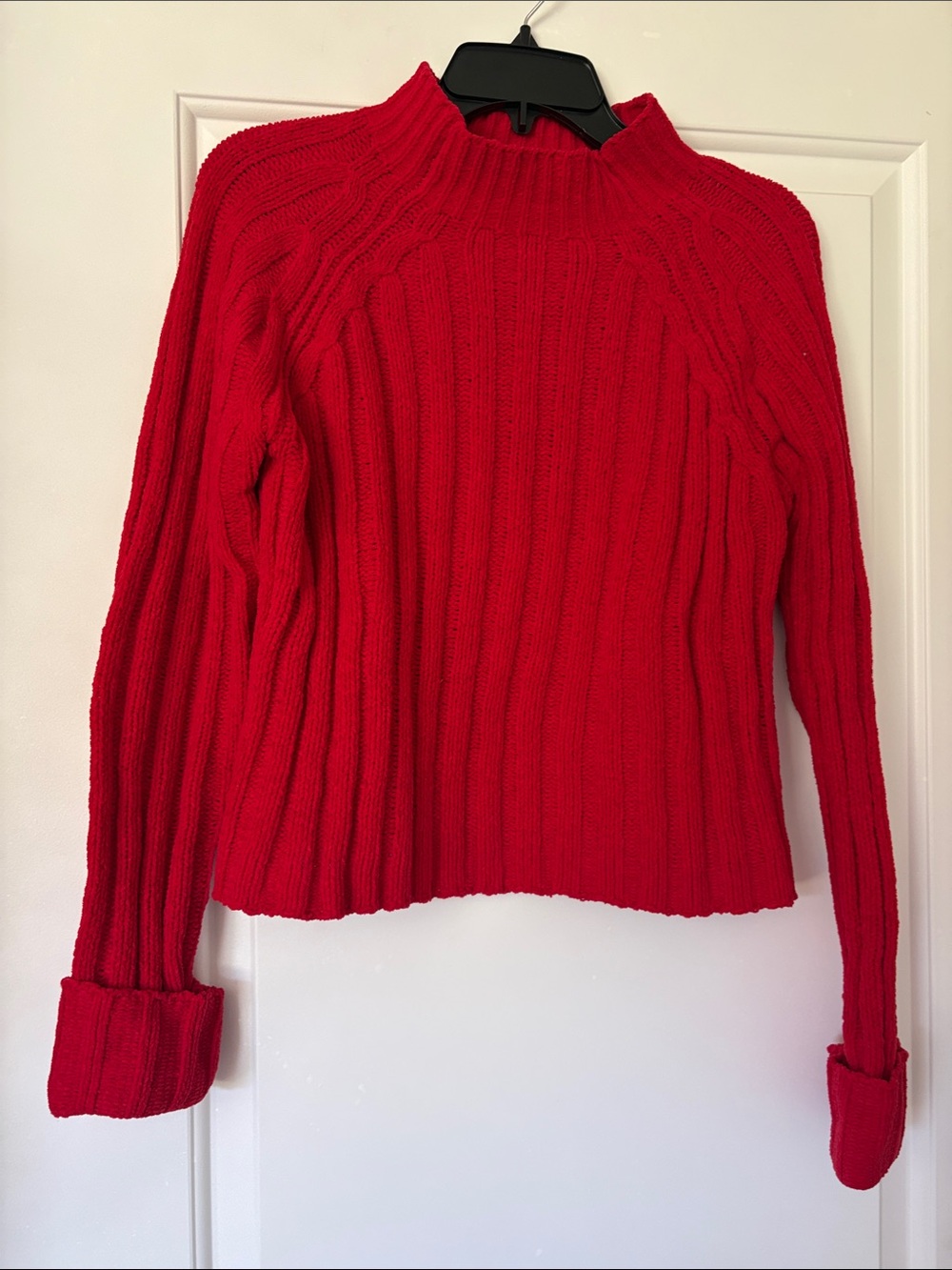 Ultra flirt teens Red Ribbed Mock Neck Sweater